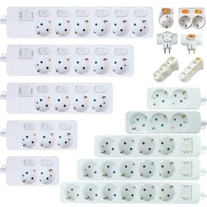 국내 제조 생산 멀티탭 안전 접지 2구 3구 4구 5구 6구 1.5M 3M 5M 7.5M 10M 콘센트