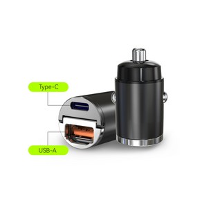 라온 45W 2포트 USB Type-C PD PPS 퀵차지 초고속 스마트폰 핸드폰 차량용 충전기