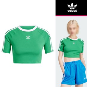 아디다스코리아 W 3 STRIPE BABY CROP T-SHIRTS