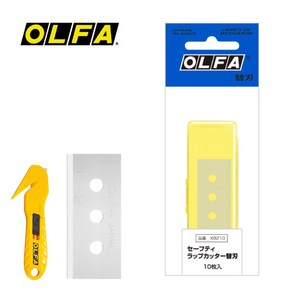 올파 OLFA 안전커터칼 랩커터 교체 칼날 10개입 SKB-10 (SK-10 호환), 1개