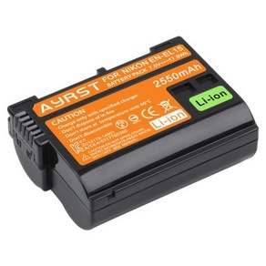 2550mAh ENEL15C EL15 배터리 Z5 Z6 Z6 II Z7 Z7II D600 D610 D600E D800 D800E D810, 1.1battey, 1개