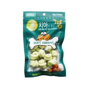 뉴트리오 국내산 치아에 좋은 강아지껌 코코넛 80g X 10개