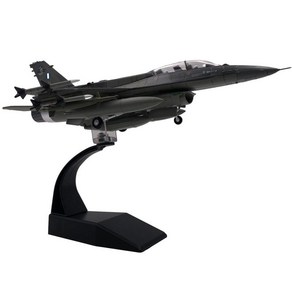 ZCD 1:72 F16 다이캐스트 전투기 모델(거실 침실용 디스플레이 베이스 포함), 20cmx13cm, 합금, 검은색, 1개