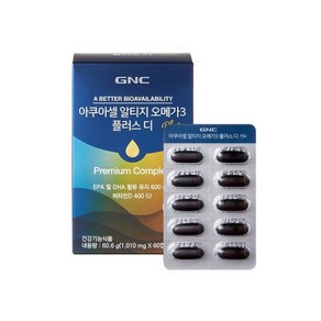 GNC 아쿠아셀 알티지 오메가3 플러스 디 60.6g