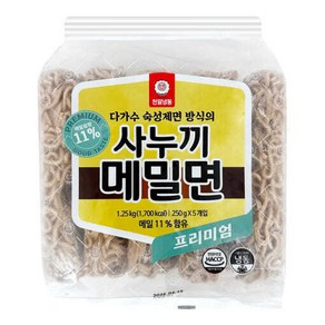 천일식품 천일 프리미엄 사누끼 메밀면 1.25kg (250g*5) 냉동 메밀소바, 4개