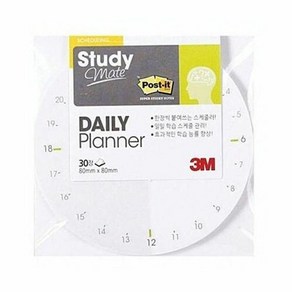 3M 포스트잇 스터디메이트 데일리플래너 원형 시간표, 1, 1