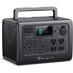 블루에티 BLUETTI EB55 휴대용 전원 공급 장치 파워뱅크 700W 최대1400W 관부가세포함 일본제, 1개