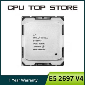 중고 인텔 제온 E5 2697 V4 CPU LGA 2011-3 프로세서 18 코어 2.30GHz 45MB L3 캐시 SR2JV, 한개옵션0