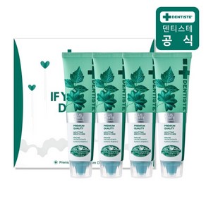 [덴티스테] 4P 선물세트 뉴 플러스화이트 치약 100g 4개, 상세 설명 참조