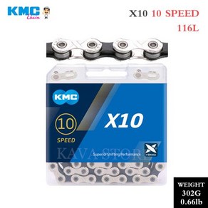 자전거 체인 교체 MTB 사이클 호환 링크 로드 KMC X10 116 10 단 도로 산악 캄파놀로 10V, 1개