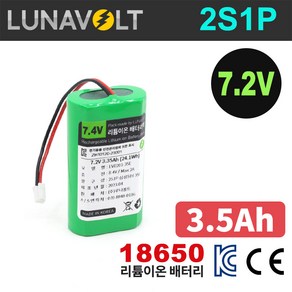 국산셀 18650 2S1P 7.3V 3 500mAh (PTC) 리튬이온 배터리팩, 2S1P/삼성셀 35E 3.5Ah 배터리 팩, 1개, 1개