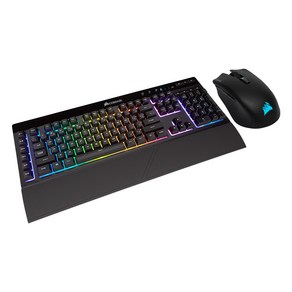 커세어 K57 RGB 무선 키보드 + HARPOON RGB 무선 마우스 세트, 일반형, 키보드(RGP0075) + 마우스(RGP0066), BLACK