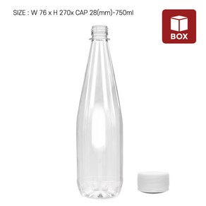 (1BOX) PET-효소탄용기 750ml(100개)