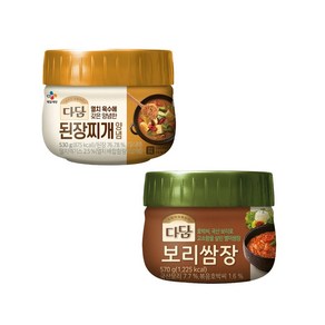 다담 냉장 된장찌개양념 530g 1개+보리쌈장 570g 1개, 1개