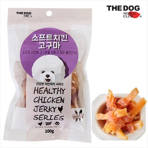 더독 소프트 치킨 고구마 100g 다이어트식 부드러운 닭가슴살 고구마 노령견 간식, 10개, 치킨고구마