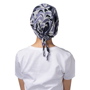 요들가운 핑클모자형 끈 스카프 미용실 미용소품, 네이비, 1개