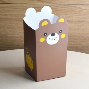 이홈베이킹 팝콘트레이세트(메모상자+손잡이비닐) 곰, 1개, 1개