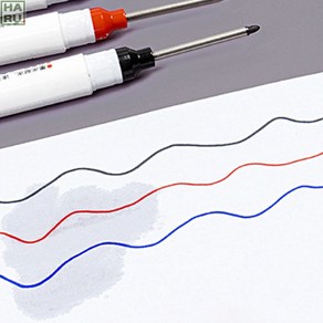 작업용 마킹펜 얇은펜 산업용 목재 유리 천공 타공, 1작업마킹펜-블랙, 1개