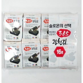 최강식품 365 광천김 도시락김 3.65g x 16봉 x 2개 광천김 조미김 국산김, 58.4g