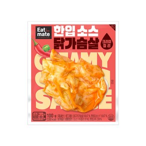 [랭킹닭컴] 잇메이트 한입 소스 닭가슴살 크리미칠리, 1개, 100g