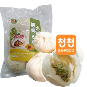 [천천중국식품] 중국전통식 샐러리 돼지고기소 찐 왕만두 뽀즈, 400g, 1개