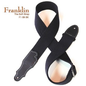 기타스트랩 기타멜빵 베이스스트랩 프랭클린 Fanklin (F1-BK-BK) 블랙, 1개