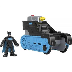 Fishe-Pice Imaginext DC 슈퍼 프렌즈 배트테크 탱크 배트맨 피규어가 있는 푸시 어롱 차량 만 3~8세 미취학 175478, Fishe-Pice Imaginext DC 슈퍼 프