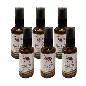 EMU Oil 100% 순수 유기농 에뮤오일 100% Pure Organic 50ml 6개