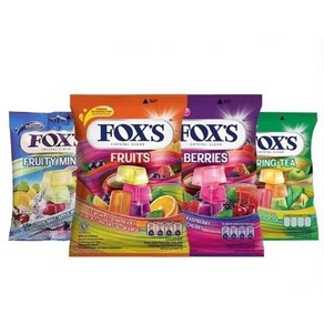 인도네시아 폭스 캔디 Fox's Candy 과일맛 사탕 5가지 다양한 맛 90g 125g, 1개