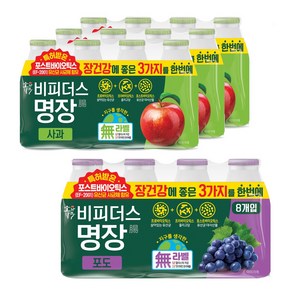 동원 비피더스명장 사과 포도 125mlx20입 아이스보냉백포장, 1박스, 2500ml