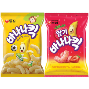 농심 바나나킥+딸기바나나킥, 12개, 75g