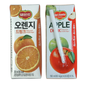 델몬트 드링크 190ml (오렌지-24팩) + (사과-24팩)