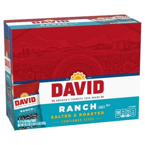 DAVID Seeds 솔티드 앤 로스티드 랜치 해바라기씨 46g 12팩, 12개