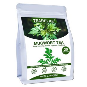 TEARELAE TEALRAE 세나 허브 다이어트 변비 숙변 Tea 1.5g x 64 카운트 잎 티백 100% 인도 무카페인, Mugwot Tea, 60g, 64개입