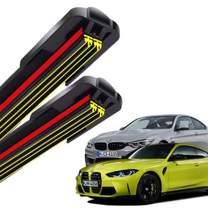 1+1 BMW M4 F82 F83 G82 G83 전차종 순정 호환형 초밀착 와이퍼 윈도우 브러쉬 와이퍼블레이드, T2-M4 F82(14-20)-600+450/B1