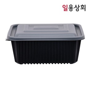 [ILYONG] 사각 찜용기 JH 23199 특대 2500ml 200세트 검정, 200개, 1세트