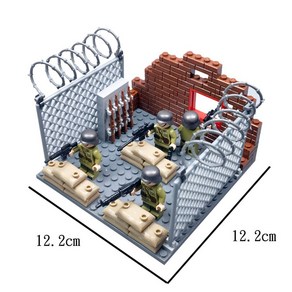 2차 세계대전 레고 독일군 밀리터리 군인 전투 호환 블록 전쟁놀이 디오라마, 독일군 디오라마 세트 4, 1개