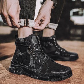 남성용 미끄럼방지 하이탑 편안한 부츠 Men's boots