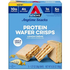 Atkins 엣킨스 앳킨스 캐러멜 초콜릿 피넛 누가 스낵바 44g 5팩 256854, Lemon Cème