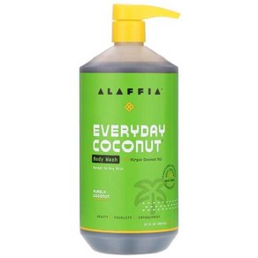 알라피아 Alaffia Eveyday Coconut 바디 워시 보습 중성 건성 피부 순수 코코넛 950ML 32FL oz), EVC00710, 1개