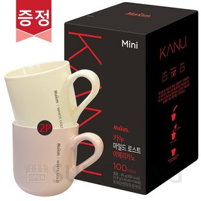 카누 미니 마일드 로스트 100T+맥심 머그 2P 세트, 900mg, 1개, 100개입