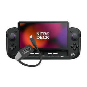 CRKD Nito Deck+ with HDMI Adapte Handheld Po Contolle fo Nintendo Switch OLED Model TV Docka, Clea Black Edition, 1개, Clea White Edition