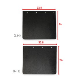 봉고3 신형 흙받이 흙고무(뒤) 휀다흙받이 32.8*26 국산 순정호환용 개당 612264E001(후우측) 612254E001(후좌측) 좌우선택, 후 좌측(LH)