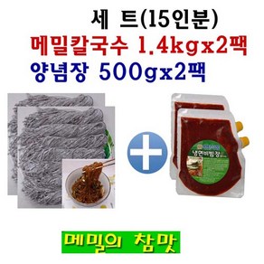 봉평 메밀 칼국수 비빔면 세트(메밀칼국수2.8kg+비빔장1kg) 생면 메밀칼국수, 4kg, 1세트