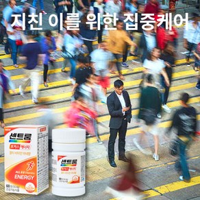 센트룸 포커스 에너지 2개월분 비타민B 비타민비 판토텐산 비타민B12 피로회복제 비타민12 비타민B2, 60정, 1개