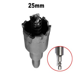 블랙불 육각 임팩 초경 홀쏘 기리 25mm 홀커터 홀컷터 구멍 관통 타입