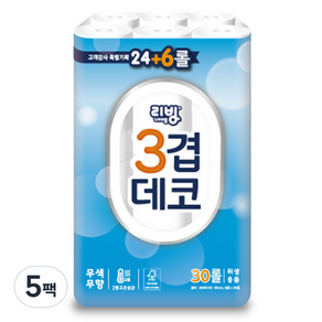 리빙티슈 3겹 데코 고급롤화장지