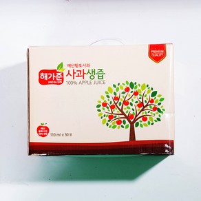 충남 예산사과 NFC 저온착즙 사과생즙 벌크형 110ml x 30포/50포 옵션 선택형