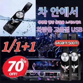 1/1+1 차량용 고음질 USB 생생한 현장 무손실 음질강한 성능멀티 호환성 고음질 usb 저장메모리 64GB(약 500곡), USB(어댑터&pp 봉지)*1 * 64GB(약 500곡, 1개