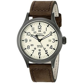 Timex 남성 탐험 스카우트 40mm 나일론 스트랩 브라운 드레스 시계 T49963